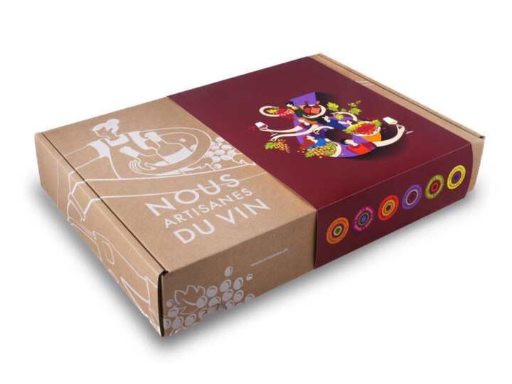 Coffret 6 - 6 bouteilles de vins des 6 r&eacute;gions viticoles de Suisse - Nous Artisanes du Vin - Association de vigneronnes suisses